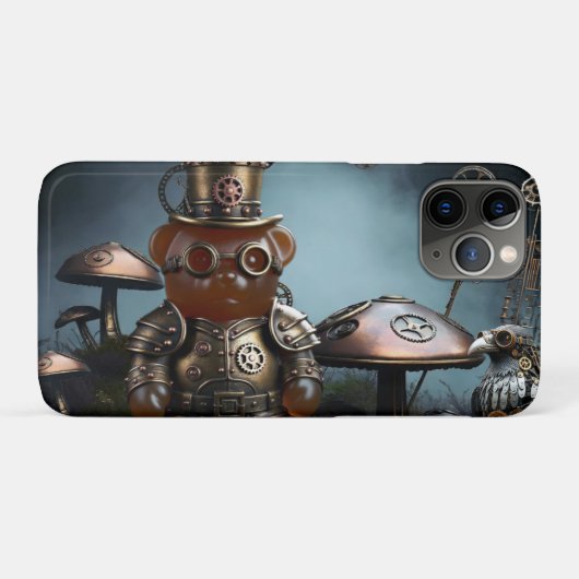 Victorian Clockwork Gummy Bear Mechanical Raven Case-Mate iPhone Case (Achterkant (horizontaal))