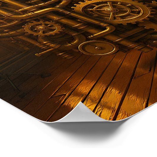 Victorian Control Room Steampunk Canvas Wall Art Poster (Hoek)