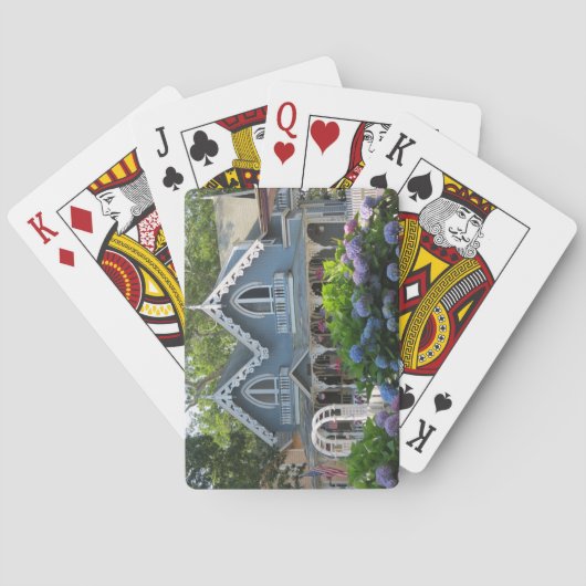 Victorian Cottage in Blue - Martha's Vineyard Pokerkaarten (Achterkant)