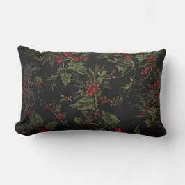 Victorian Crimson Berries Holiday Throw Pillow Kussen