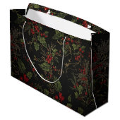 Victorian Crimson Xmas Gift Bag Groot Cadeauzakje (Achterkant Gekanteld)