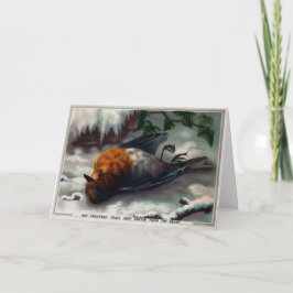 Victorian Dode Vogel Kerstkaart Feestdagen Kaart