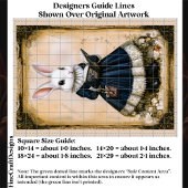 Victorian Dressed Rabbit With Book ER7R Decoupage Tissuepapier