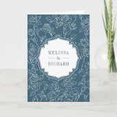 Victorian Dusty Blue Catholic QR Code Wedding (Voorkant)