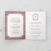 Victorian Dusty Rose Catholic QR Code Wedding (Binnen)