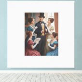 Victorian elegant soiree canvas afdruk (Insitu (Houten vloer))