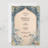 Victorian Enchanted Garden Elegant Floral Bridal Kaart (Voorkant)