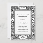 Victorian Era 1896 Art Nouveau Floral Graduation Aankondiging (Achterkant)