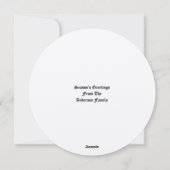 Victorian Era Christmas Winter Scene In Wreath Feestdagenkaart (Achterkant)