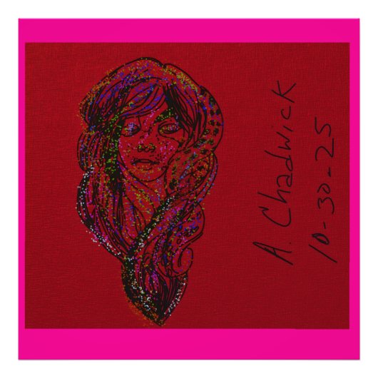 Victorian Era Dreamer Girl Foto Afdruk (Voorkant)