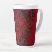 Victorian Era Dromerige Meisje  Latte Mok (Rechterhoek)