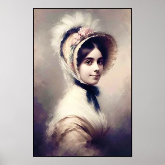 Victorian Era Grace In Studio Portrait Poster (Voorkant)