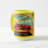 Victorian Era Halifax Canada Canned Lobster Label Mok (Voorkant links)