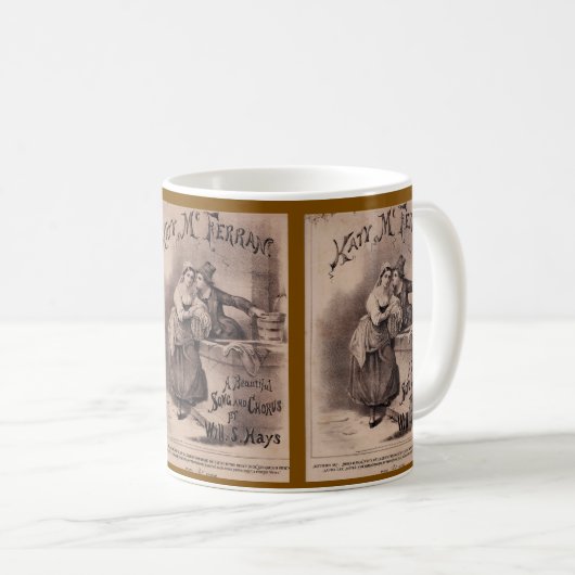 Victorian Era Music Themed Mug Koffiemok (Voorkant rechts)