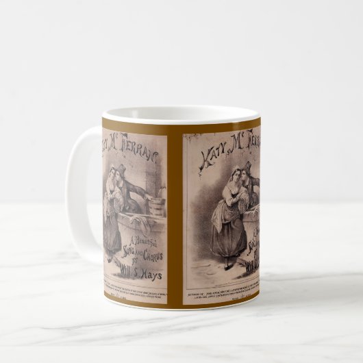Victorian Era Music Themed Mug Koffiemok (Voorkant links)