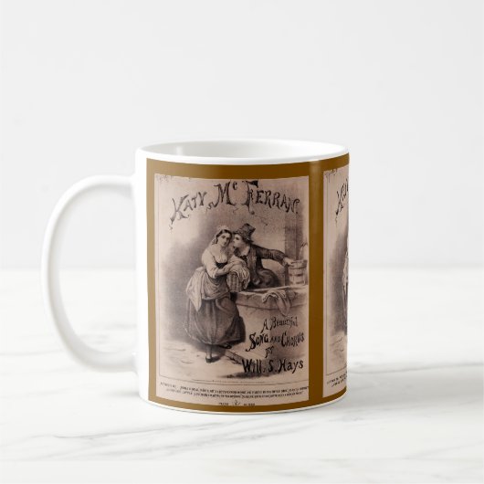 Victorian Era Music Themed Mug Koffiemok (Links)