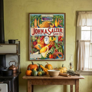 Victorian Era Rare Pompoenen Catalogus Omslag Poster