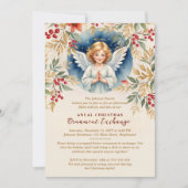 Victorian Exquisite Christmas Angel Flowers Feestdagenkaart (Voorkant)