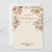 Victorian Exquisite Christmas Angel Flowers Feestdagenkaart (Achterkant)