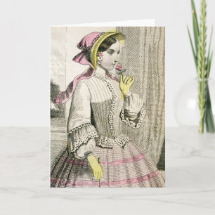 Victorian Fashion Greeting Card Kaart