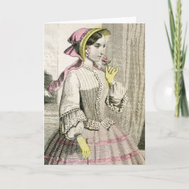 Victorian Fashion Greeting Card Kaart