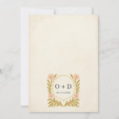 Victorian Floral Art Nouveau Couples Shower Kaart (Achterkant)