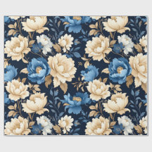 Victorian flowers blue Gift Bag