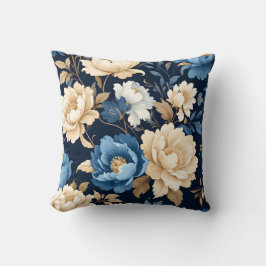 Victorian flowers Blue Kussen