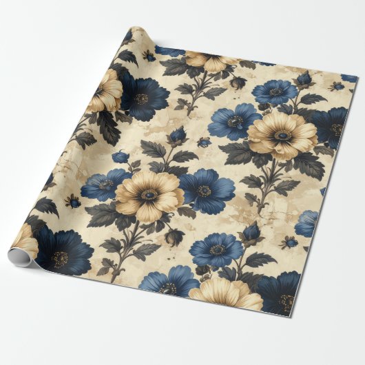 Victorian flowers Gift Bag Cadeaupapier (Uitgerold)