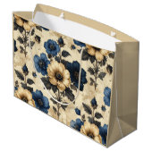 Victorian flowers Gift Bag Groot Cadeauzakje (Achterkant Gekanteld)