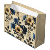 Victorian flowers Gift Bag Groot Cadeauzakje (Voorkant Gekanteld)