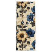 Victorian flowers Gift Bag Wijn Cadeautas (Achterkant)