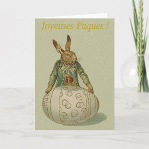Victorian French Joyeuse Pasen Easter Card Feestdagen Kaart