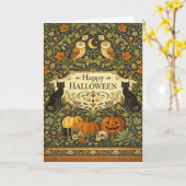 Victorian Garden Vintage Halloween Kaart (Gele Bloem)