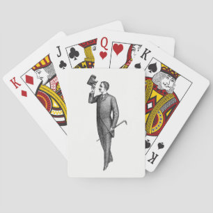 Victorian Gentleman Selfie Pokerkaarten