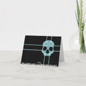 Victorian goth damask fanged skull Thank you Bedankkaart (Achterkant)