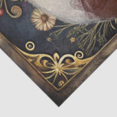 Victorian Gothic Girl White Owl Floral Collage Tissuepapier (Detail)