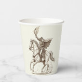 Victorian Headless Horseman For Halloween Party Papieren Bekers (Achterkant)