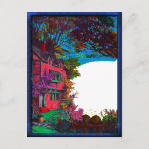 Victorian House Fall Art Postcard Briefkaart