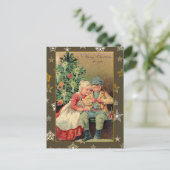 Victorian Illustration on Christmas Cards Feestdagenkaart (Staand voorkant)
