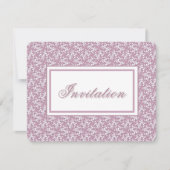 Victorian Lace Pink Invitation Kaart (Voorkant)