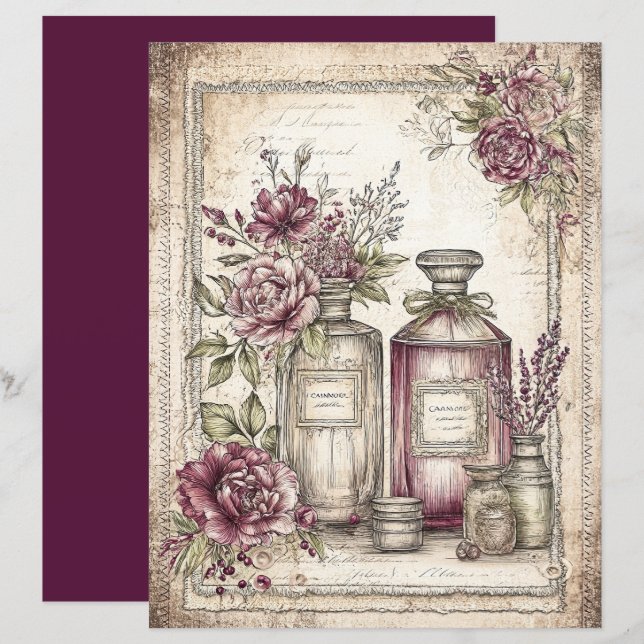 Victorian & Lace Scrapbook Paper  (Voorkant / Achterkant)