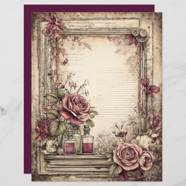 Victorian & Lace Scrapbook Paper  (Voorkant / Achterkant)