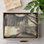 Victorian lady umbrella rainy day sepia tissuepapier (Geschenk)