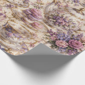 Victorian Lavendel Thee Feest Verjaardag Cadeaupapier (Hoek)