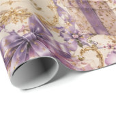Victorian Lavendel Thee Feest Verjaardag Cadeaupapier (Rol Hoek)