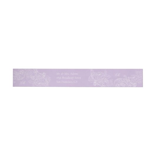 Victorian Lavender Pre-Addressed Return Address (Individueel)