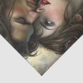 Victorian Lovers Intense Gaze Decoupage Tissuepapier (Detail)