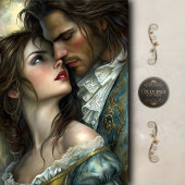 Victorian Lovers Intense Gaze Decoupage Tissuepapier