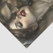 Victorian Lovers Seductive Embrace Decoupage Tissuepapier (Detail)